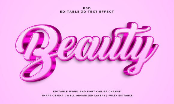 Beauty 3D Editable Text Effect: Instant Dimension for Your Designs