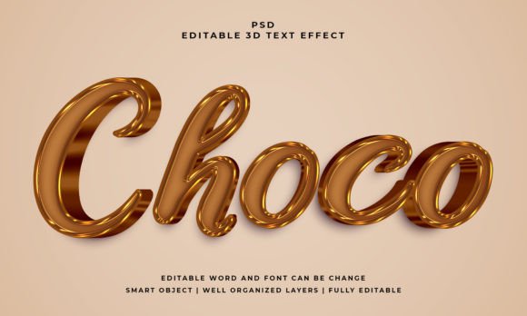 Choco 3D Editable Text Effect: Your Shortcut to Polished Visuals