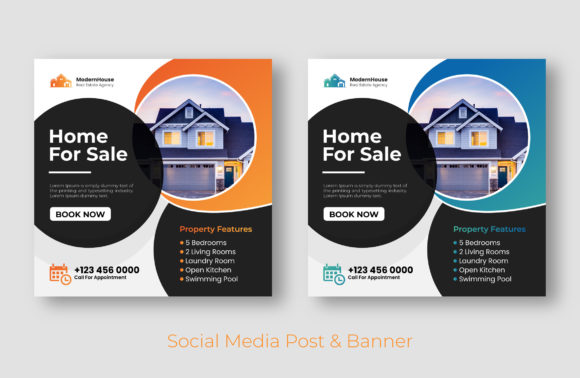 Crafting Visual Consistency: Real Estate Social Media Post Banners