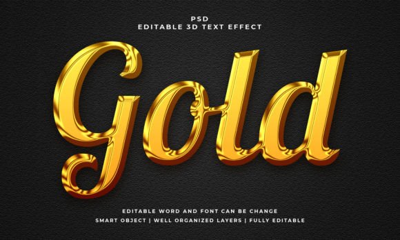 Create Stunning Metallic Typography with This Gold 3D Effect