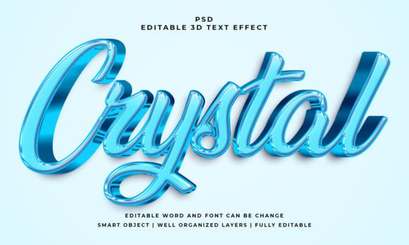 Crystal 3D Editable Text Effect: A Designer's Secret Weapon