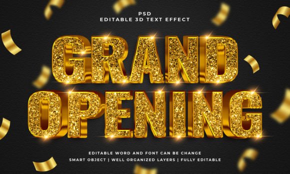 Make a Bold Statement with the Grand Opening 3D PSD Text Effect