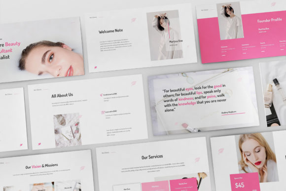 Master Your Brand Presentation with the Makeup Artist Powerpoint Template