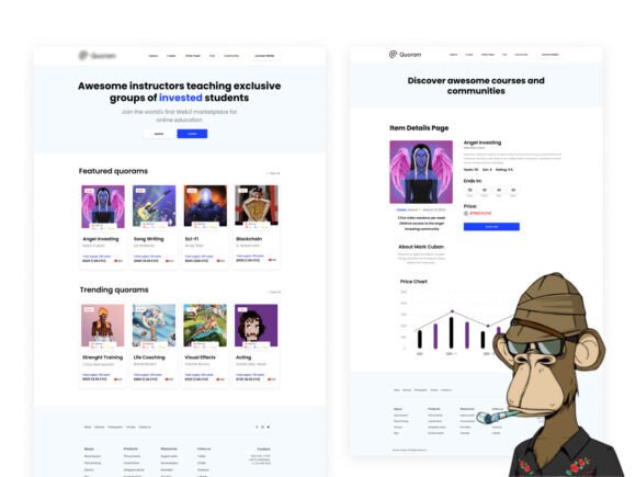 Modern NFT Portfolio Design with a 3-in-1 Figma UI Kit