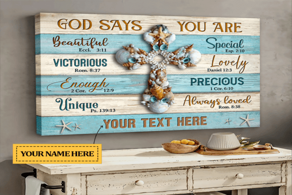 Personalized Seashell Cross: A Faith-Based Design Asset
