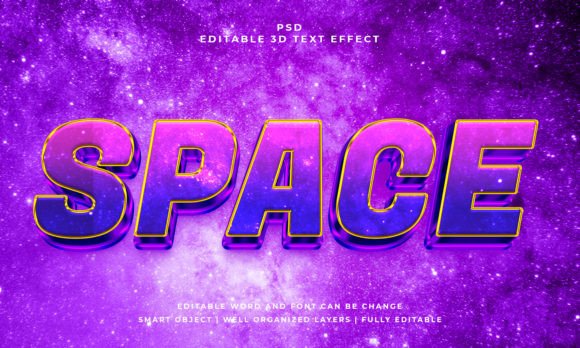 Space 3D Editable Text Effect: A Designer's Cosmic Toolkit